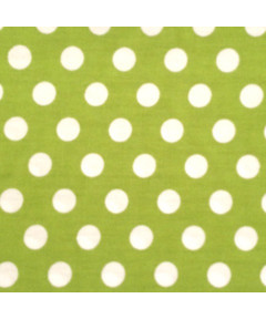 TESSUTO DELUX 100% COTONE VERDE POIS N°81