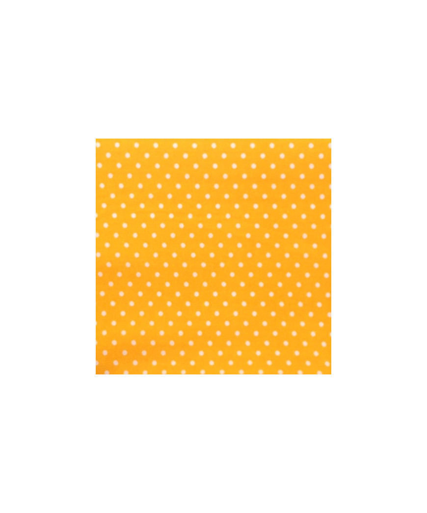 TESSUTO DELUX 100% COTONE GIALLO MINI POIS N°90