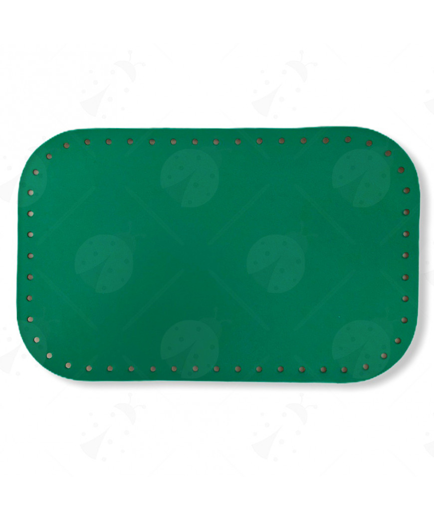 Fondo per Borse In Ecopelle Rettangolare 28x18cm Smeraldo