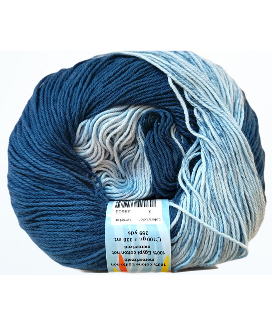 Cotone Polinesia Gr 100-mt330 Colore mic Blu n°3