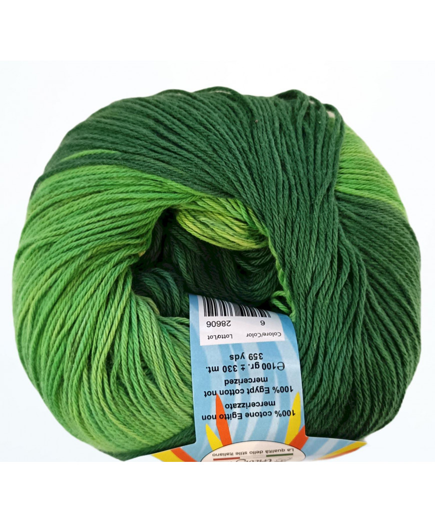 Cotone Polinesia Gr 100-mt330 Colore mix Verde n°6
