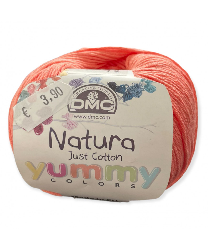 Gomitolo YUMMY COLORS Natura 50gr, salmone n°103