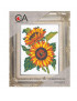 Kit Canovaccio Quadro Per Mezzo Punto cm Canovaccio 20x25-disegno 14x18 Soggetto Girasoli