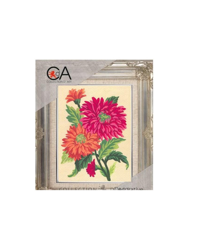 Kit Canovaccio Quadro Per Mezzo Punto cm Canovaccio 20x25-disegno 14x18 Soggetto Girasole