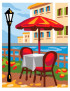 Kit Canovaccio Quadro Per Mezzo Punto cm Canovaccio 20x25-disegno 14x18 Soggetto Paesaggio