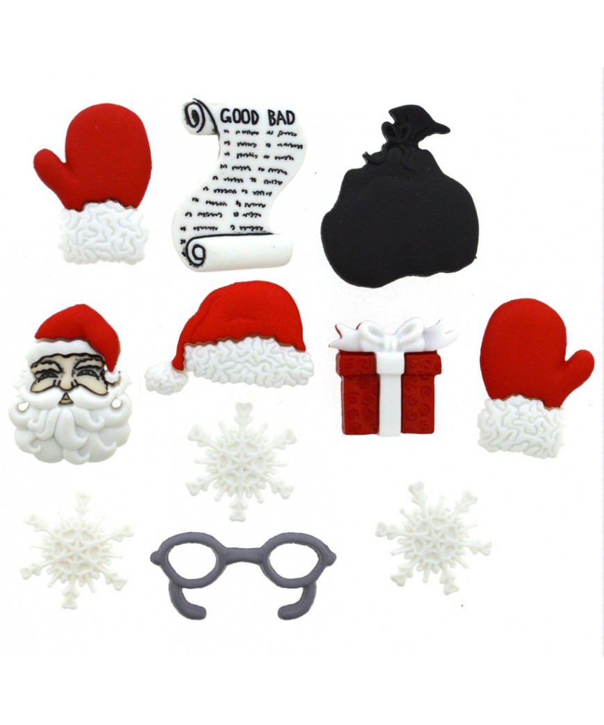 Bottoni Dress It Up "waiting for santa" 11pz