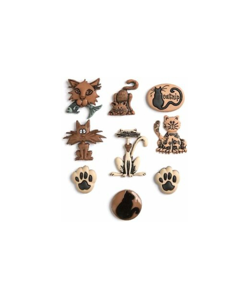 Bottoni Dress It Up "alley cat" 10pz
