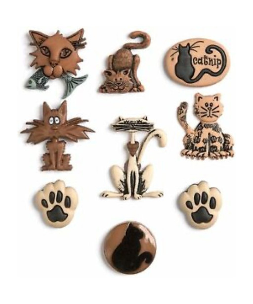 Bottoni Dress It Up "alley cat" 10pz