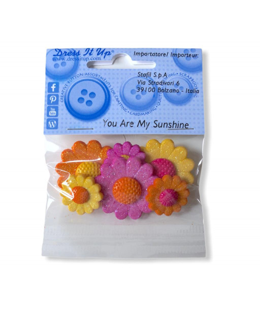 Bottone Pvc Fantasia You Are My Sunshine