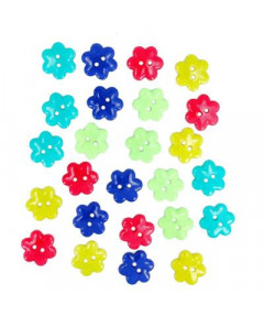 Confezionebottoni "dress it up" bright blooms