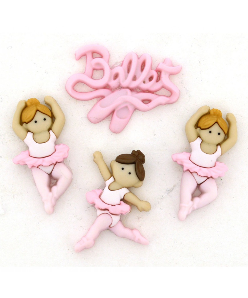 Bottoni Dress It Up "little ballerinas" 4pz