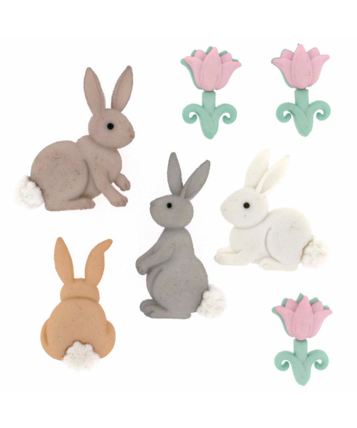 Bottone Pvc Fantasia cotton tails