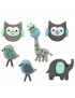 Bottoni Dress It Up "jungle baby" 6pz