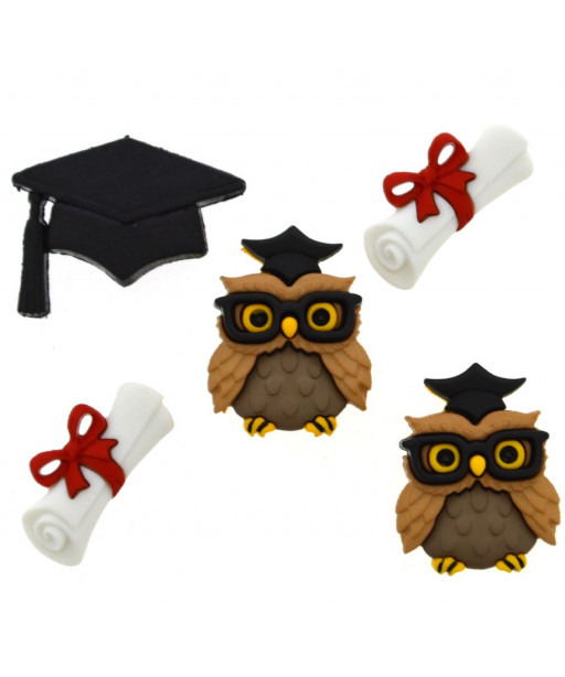 Bottoni Dress It Up "graduation" 5pz