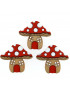 Bottoni Dress It Up "mushroom houses" 3pz