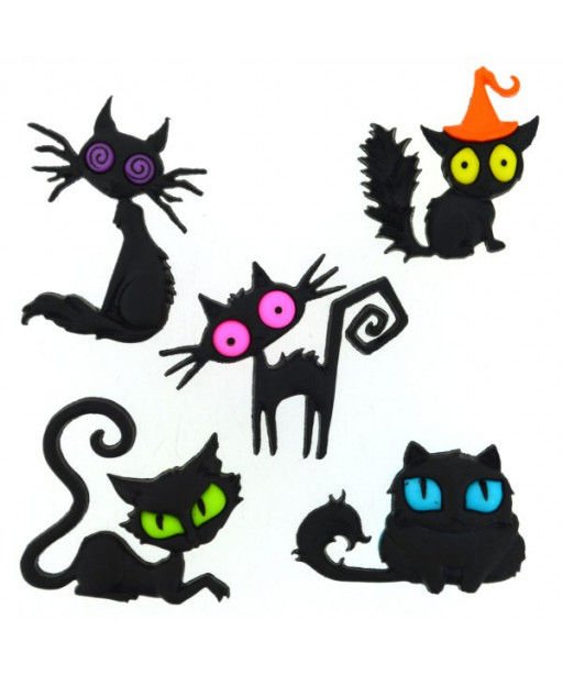 Bottone Pvc Fantasia Creeped Out Cats
