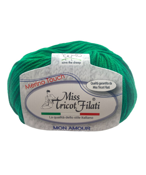 Filato Gomitolo Microfibra "Mon Amour" 50gr,140mt-Colore Verde n°14-Ferri consigliati n°6-7