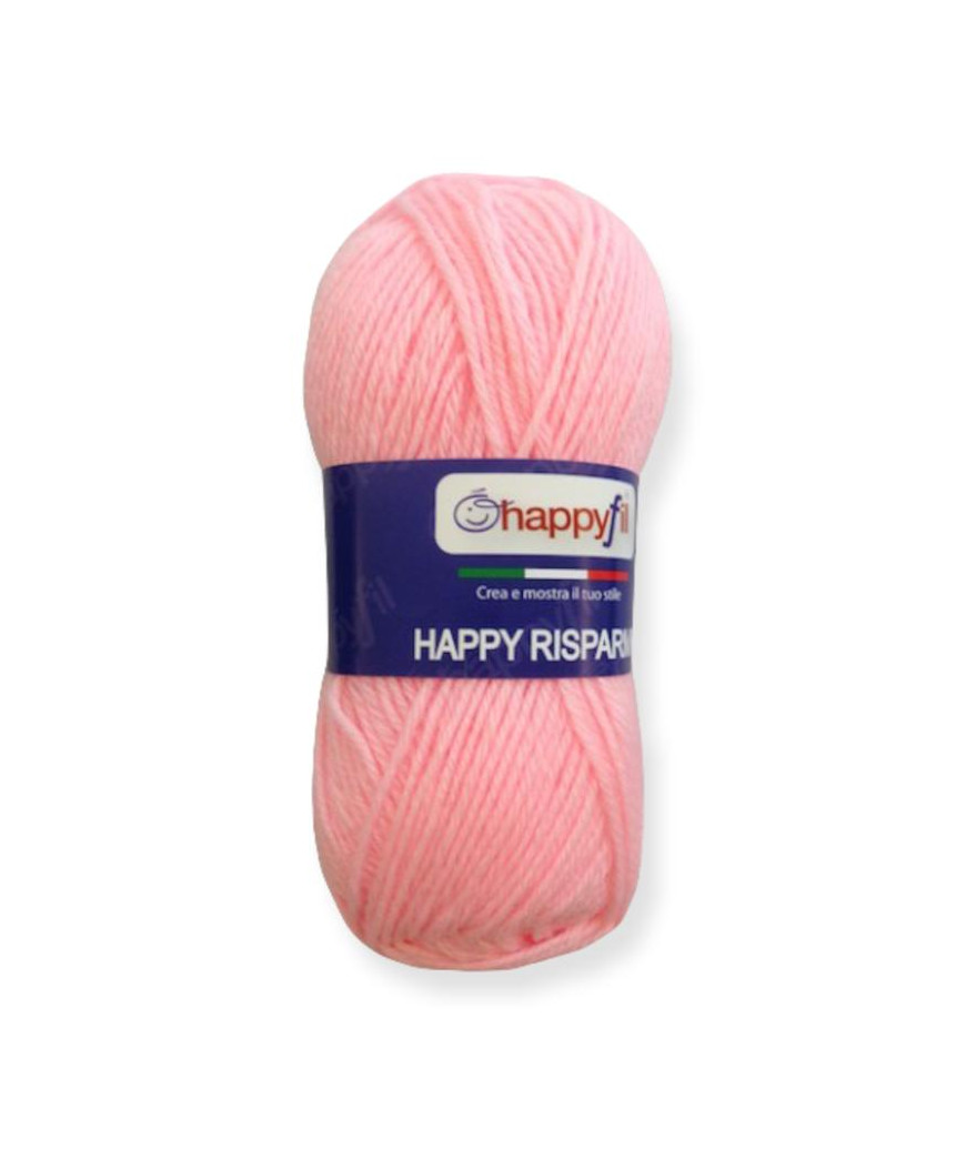 Filato Happy Risparmio 50 Gr-125mt Colore Rosa  n° 340