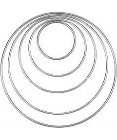 Cerchio in metallo per ricamo e acchiappasogni misure da 35mm a 190mm