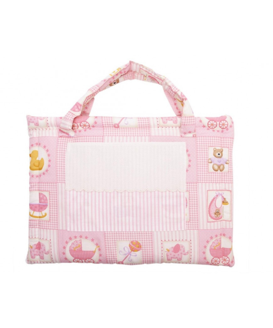 Borsa fasciatoio 110 %cotone 47x68 cm rosa