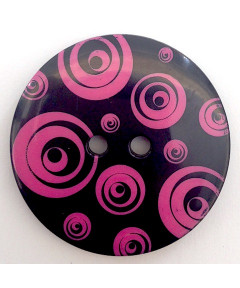 BOTTONE IN PVC NERO FANTASIA FUXIA