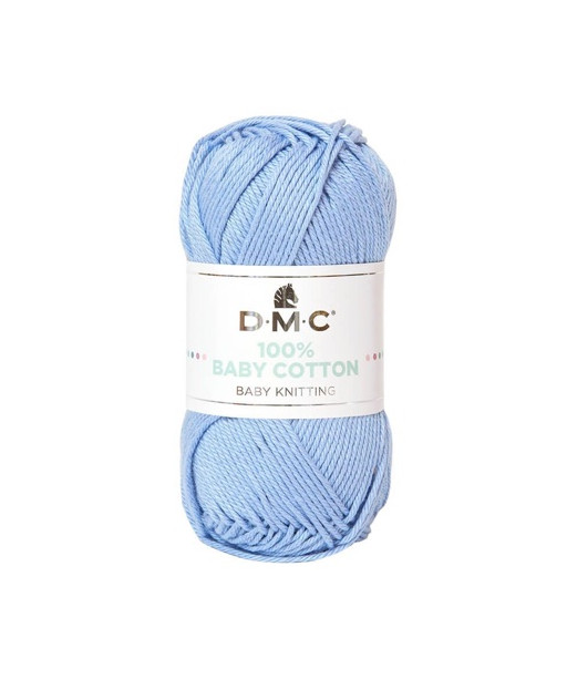 DMC Baby Cotton 100% cotone 50 g ~ 106 m Azzurro Baby 751