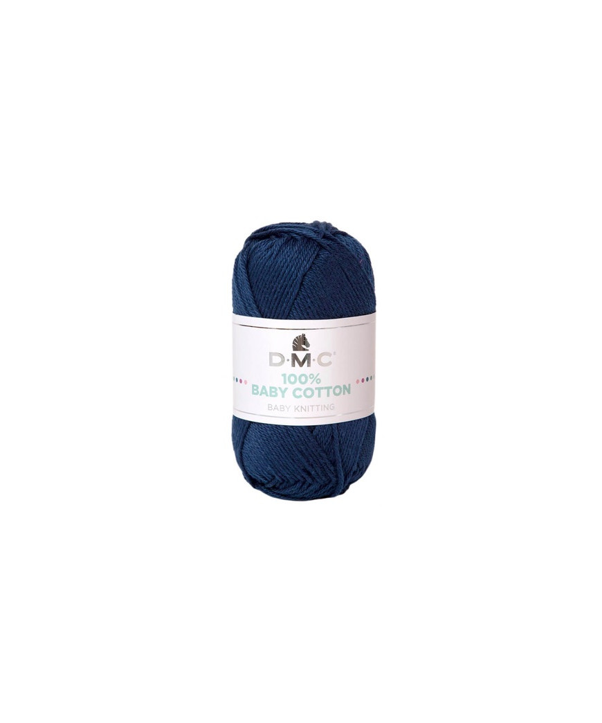 DMC Baby Cotton 100% cotone 50 g ~ 106 m Blu Scuro 758