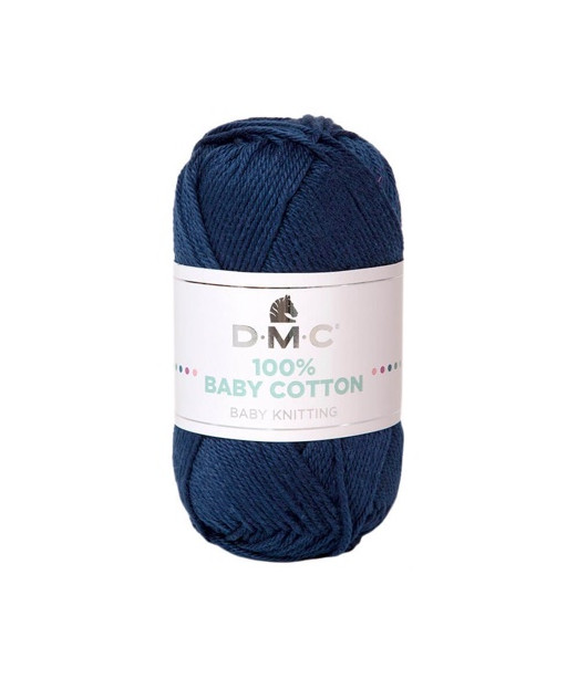 DMC Baby Cotton 100% cotone 50 g ~ 106 m Blu Scuro 758