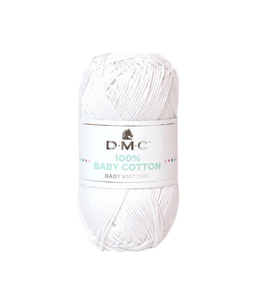 DMC Baby Cotton 100% cotone 50 g ~ 106 m Bianco 762