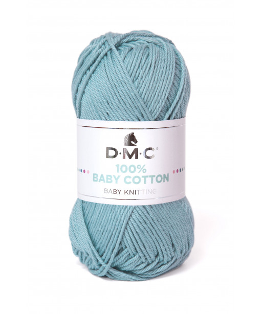 DMC Baby Cotton 100% cotone 50 g ~ 106 m Azzurro Baby scuro 767