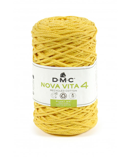 Fialto Nova Vita 4-Uncientto Maglia e Macramè 250gr 200mt-ferri consigliati n°4-Colore Giallo