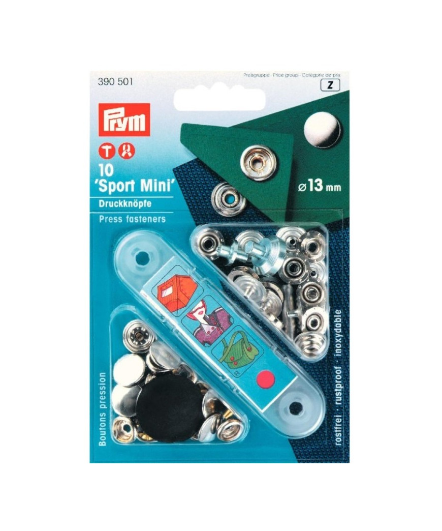 Bottoni automatici a pressione Sport & Camping argento 15mm