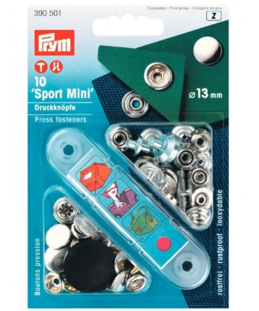Bottoni automatici a pressione Sport & Camping argento 15mm