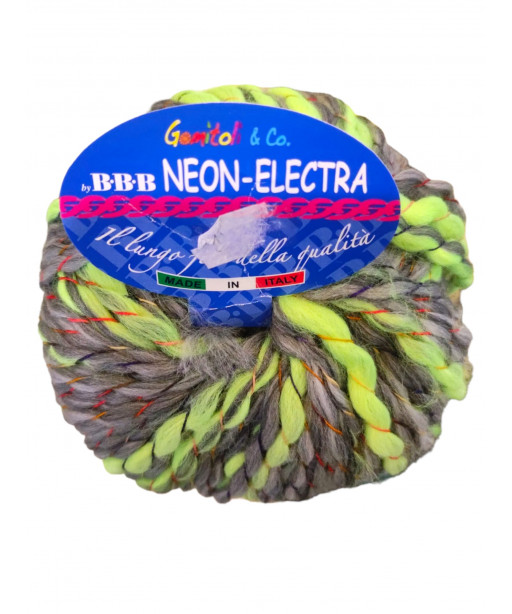 Lana Neon Electra BBB Colore Giallo Fluo Mix n°48-Gr50