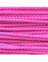 Cordino treccia 4mm rosa evidenziatore