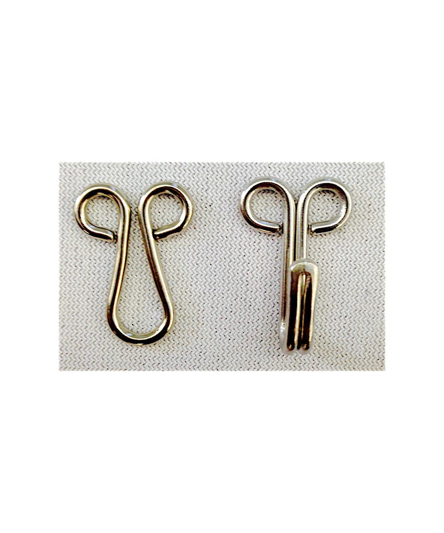 GANCI PER PELLICCIA METALLO ARGENTO