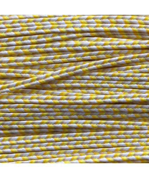 Cordino treccia 4mm , prezzo al metro, mix giallo