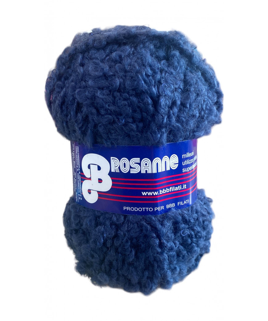 Filato Boucle Rosanne Col Blu n°8 50gr-45mt ferri n° 10-12