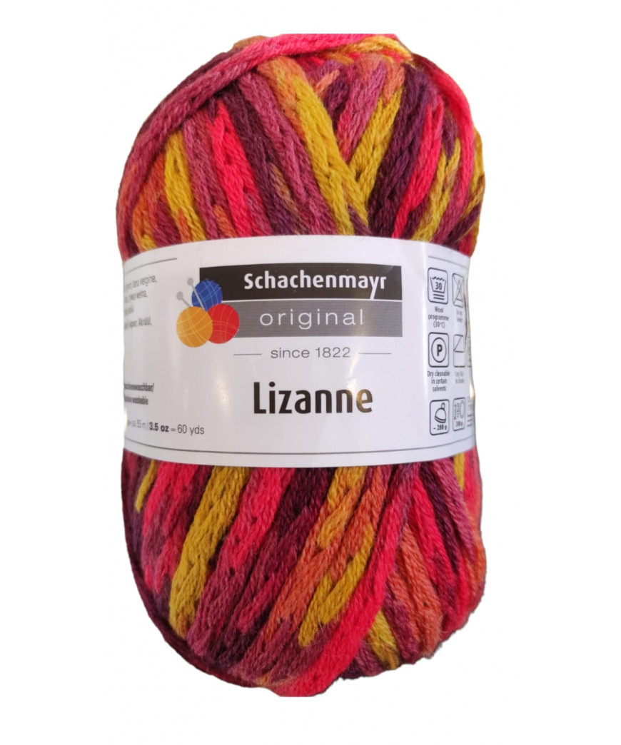 Fomitolo lana lizanne 50gr, 50Lana Vergine-50Poliacrilico Colore Mix n°80