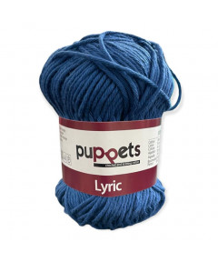 Gomitolo cotone Puppetes LYRIC, 100% cotone 50gr, blu n° 05011