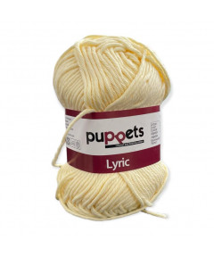 Gomitolo cotone Puppetes LYRIC, 100% cotone 50gr, crema n° 05006