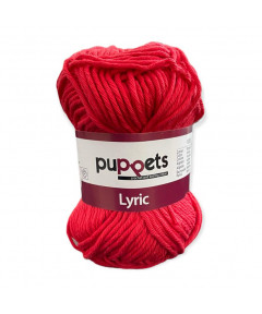Gomitolo cotone Puppetes LYRIC, 100% cotone 50gr, rosso n° 05008