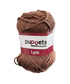 Gomitolo cotone Puppetes LYRIC, 100% cotone 50gr, marrone n° 05013