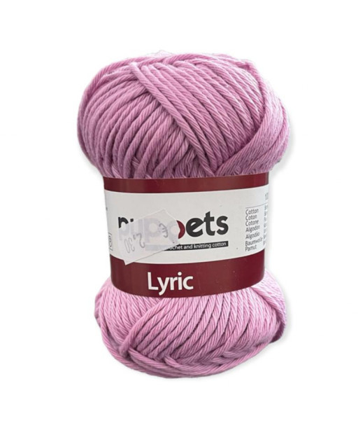 Gomitolo cotone Puppetes LYRIC, 100% cotone 50gr, lilla n° 05027