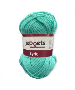 Gomitolo cotone Puppetes LYRIC, 100% cotone 50gr, turchese n° 05057