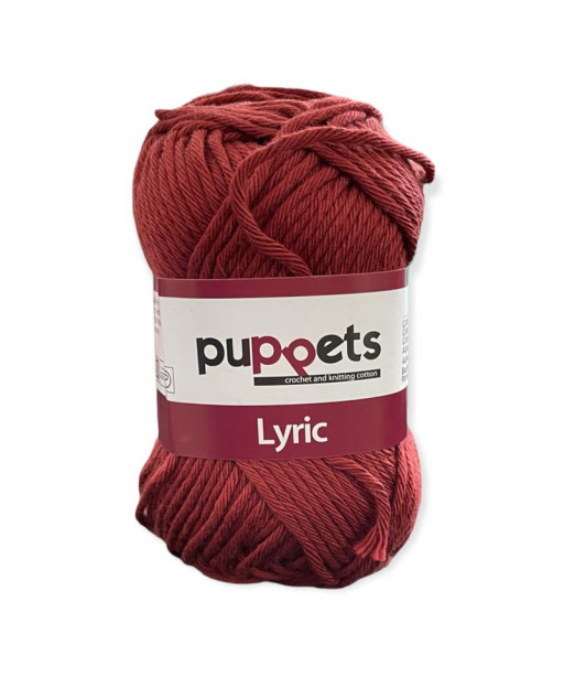 Gomitolo cotone Puppetes LYRIC, 100% cotone 50gr, terra di siena n° 05065