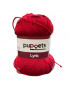 Gomitolo cotone Puppetes LYRIC, 100% cotone 50gr, rosso n° 07047