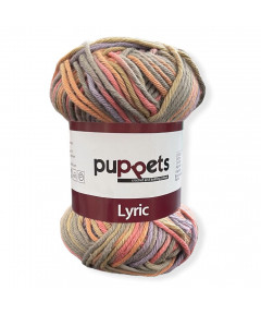 Gomitolo cotone Puppetes LYRIC Sfumato, 100% cotone 50gr,mix color tenue n°00210