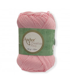 Gomitolo Cotone Anchor Creativa Fino 100%cotone 50gr, rosa n°48