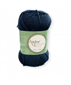 Gomitolo Cotone Anchor Creativa Fino 100%cotone 50gr, blu n°124